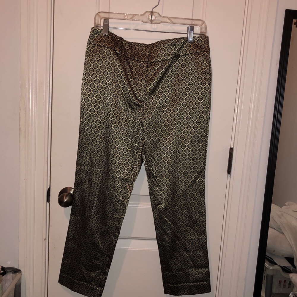 Ann Taylor Gold Metallic Dress Pants